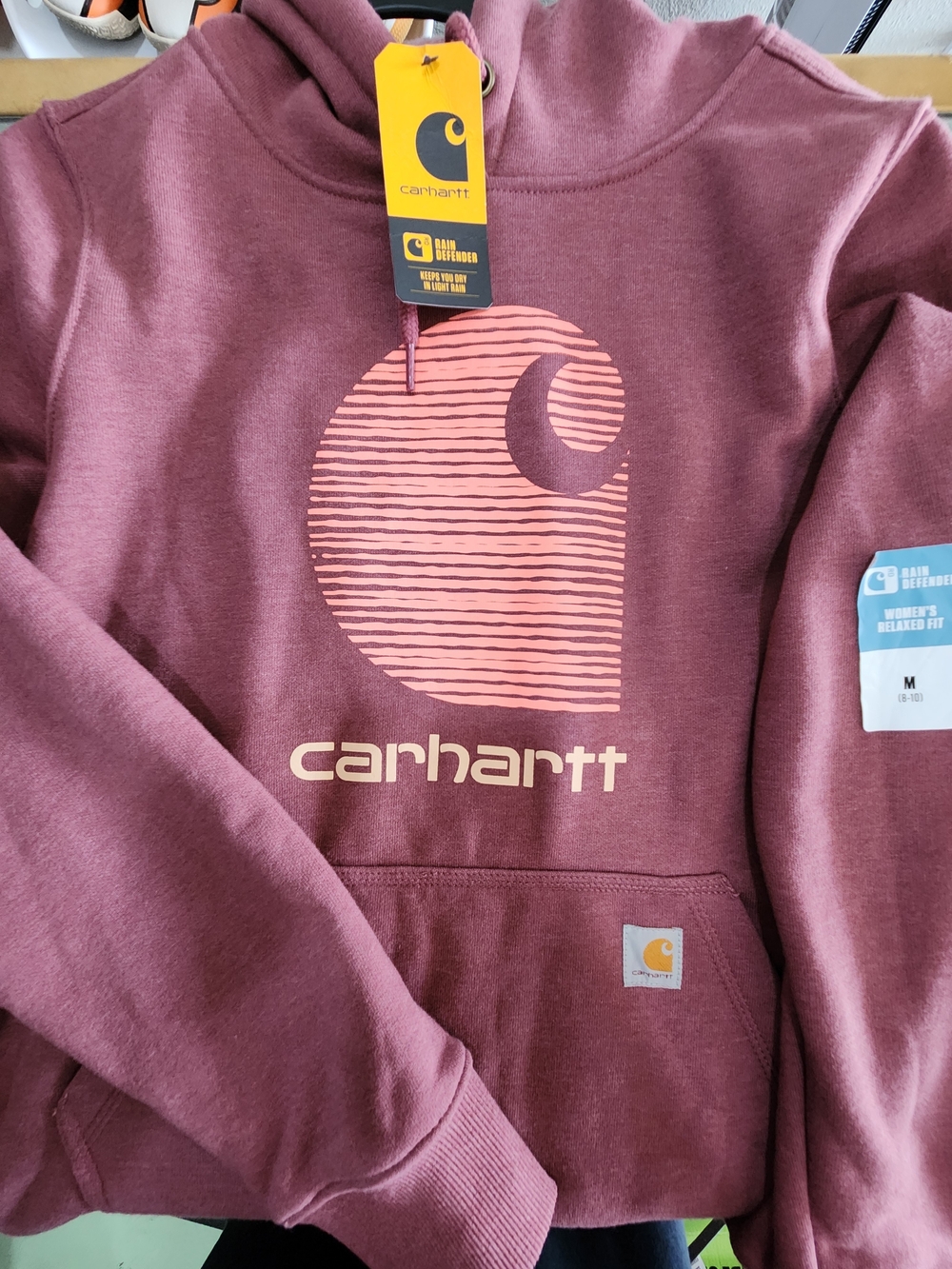 Carhartt Rosewood Pullover Hoodie with Pink Graphic